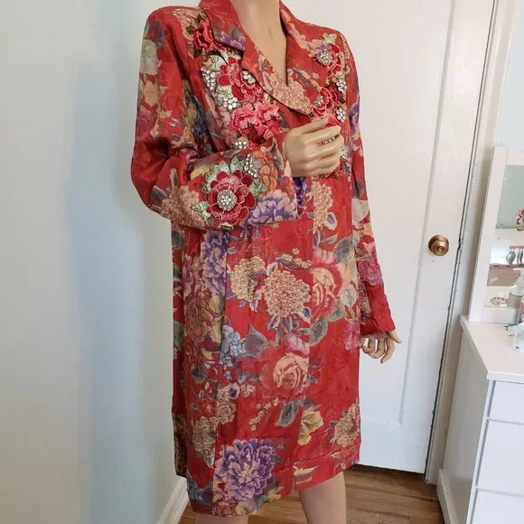 NWT JOHNNY WAS LA VIE FLEUR COAT. - Picture 4 of 17